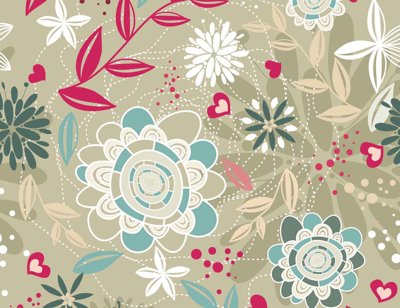 File gốc Tranh dán tường 3D hoa nghệ thuật hiện đại #31 (vector) cho in ấn