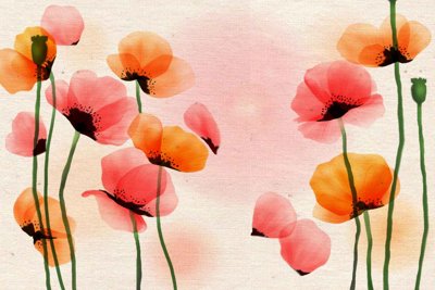 File ảnh Tranh dán tường 3D hoa nghệ thuật hiện đại #92 (gốc) cho trang trí nội thất