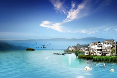 File tranh Tranh dán tường 3D phong cảnh hữu tình #100 (gốc) phong cách tối giản