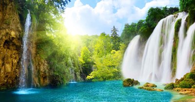 File gốc in ấn Tranh dán tường 3D phong cảnh hữu tình #103 (sẵn sàng tải về)