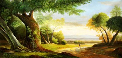 File gốc Tranh dán tường 3D phong cảnh hữu tình #108 (in lụa) trang trí tường