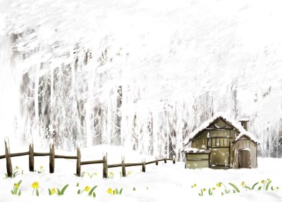 File tranh Tranh dán tường 3D phong cảnh hữu tình #135 (bản gốc) in lụa 3D