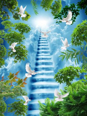 File gốc Tranh dán tường 3D phong cảnh thác nước đẹp #2 (dành cho trang trí nội thất)