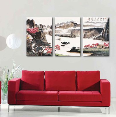 File in trần Tranh ghép phong cảnh treo tường trang trí phòng #13 (bản gốc 3D) sống động