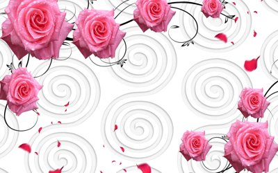 Tải file PSD Tranh hoa nổi 3D - Tranh hoa dán tường 3D #17 (nguyên layer) để in