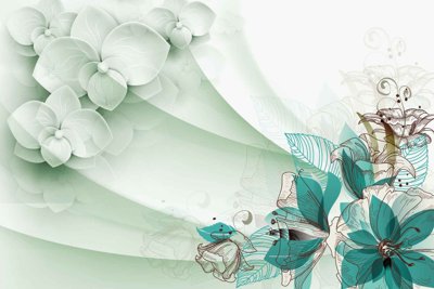 File gốc Tranh hoa nổi 3D - Tranh hoa dán tường 3D #20 (dành cho quảng cáo)