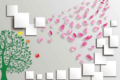 Tải file Tranh hoa nổi 3D - Tranh hoa dán tường 3D #4 (gốc) làm tranh treo tường