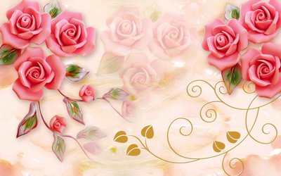 Tệp tin gốc Tranh hoa nổi 3D - Tranh hoa dán tường 3D #41 (chất lượng cao) Tranh hoa nổi 3D - Tranh hoa dán tường 3D #41