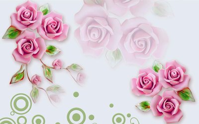 File ảnh Tranh hoa nổi 3D - Tranh hoa dán tường 3D #42 (gốc) cho trang trí nội thất