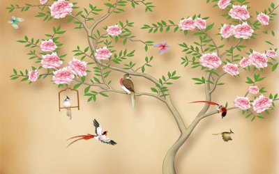 File tranh Tranh hoa nổi 3D - Tranh hoa dán tường 3D #99 (ảnh gốc) không bị mờ