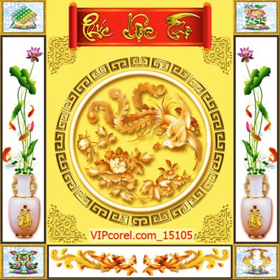 File in trần Tranh phòng thờ, bàn thờ, mâm ngũ quả file PSD 15105 (file gốc) phong thủy