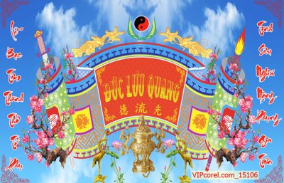 File tranh gốc Tranh phòng thờ, bàn thờ, mâm ngũ quả file PSD 15106 (bản đẹp) độc quyền