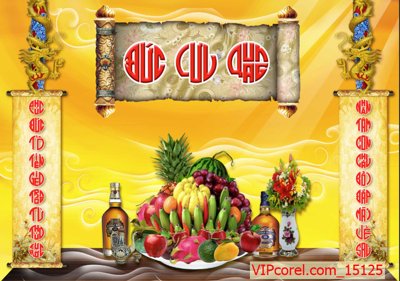Tải file Tranh phòng thờ, bàn thờ, mâm ngũ quả file PSD 15125 (gốc) làm file thiết kế