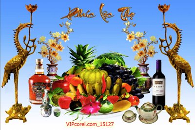 File gốc Tranh phòng thờ, bàn thờ, mâm ngũ quả file PSD 15127 (dành cho trang trí nội thất)