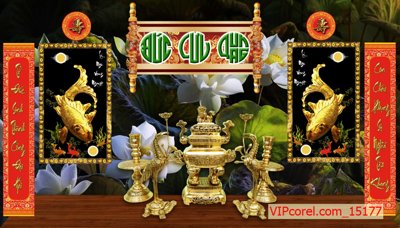 Tải file gốc Tranh phòng thờ, bàn thờ, mâm ngũ quả file PSD 15177 (bản PSD) còn layer