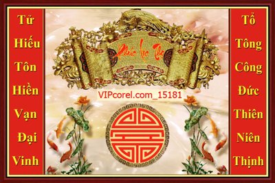 File gốc Tranh phòng thờ, bàn thờ, mâm ngũ quả file PSD 15181 (dành cho trang trí nội thất)