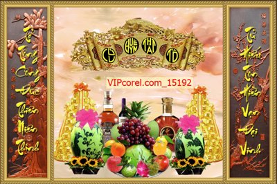Tải file gốc Tranh phòng thờ, bàn thờ, mâm ngũ quả file PSD 15192 (in không vỡ ảnh)