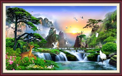 Download file gốc Tranh phong cảnh Sơn Thủy Hữu Tình đẹp #39 (dùng cho in ấn)