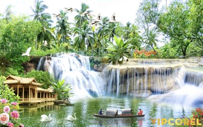 File in ấn Tranh phong thủy 3D - phong cảnh sơn thủy hữu tình #41 chuyên nghiệp