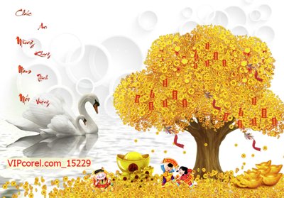 Ảnh gốc Tranh tài lộc - Tranh tường 3D file PSD 15229 (nét căng) in mica