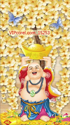 Ảnh gốc Tranh tài lộc - Tranh tường 3D file PSD 15253 (siêu chi tiết) để in ấn