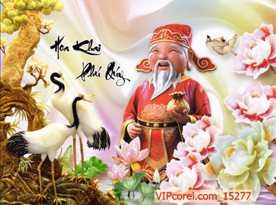 Tải file gốc Tranh tài lộc - Tranh tường 3D file PSD 15277 (để in lụa)