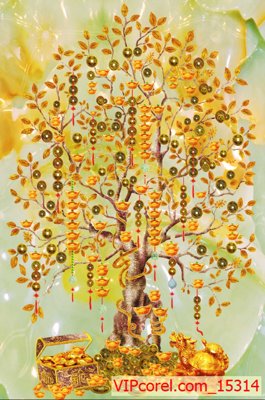 Mua file gốc Tranh tài lộc - Tranh tường 3D file PSD 15314 (chất lượng) tại Filetranh.com