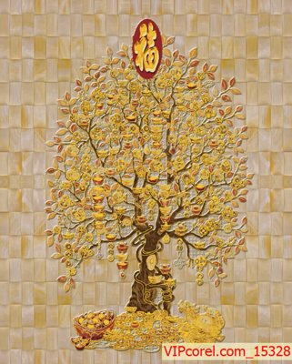 Mua file gốc Tranh tài lộc - Tranh tường 3D file PSD 15328 (chất lượng) tại Filetranh.com