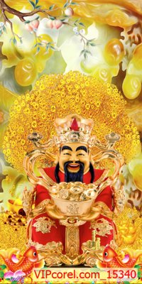 Download file gốc Tranh tài lộc - Tranh tường 3D file PSD 15340 (in mica) trong suốt