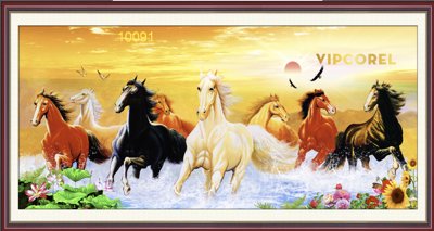 Download file Tranh tường Mã Đáo Thành Công - Tranh con ngựa #10 (gốc) in mica đèn LED