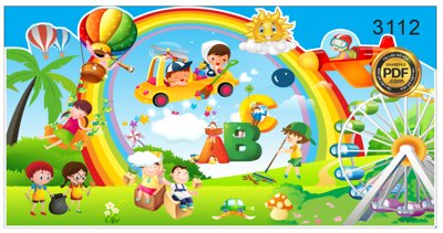 Download file Tranh tường bé vui chơi và bảo vệ môi trường file Corel (chuẩn in) chất lượng cao