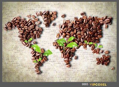 File gốc Tranh tường quán cà phê #02 file in tif (trang trí) cho phòng khách