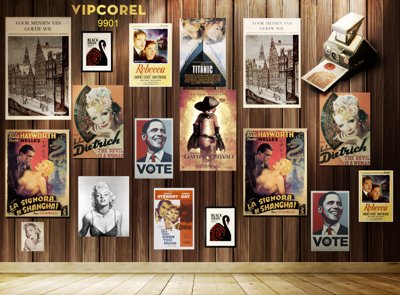 File tranh ảnh gốc Tranh tường quán cà phê #19 file PSD dùng cho in khổ lớn