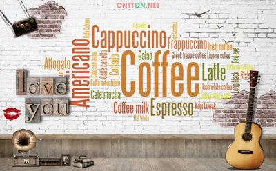 Download file ảnh gốc Tranh tường quán cà phê "TQCF04" full HD file PSD để in ấn