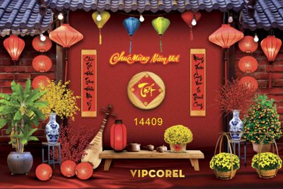 File PSD Tranh tiểu cảnh trang trí tết xuân 2025 #2 file corel (bản gốc) chất lượng nhất