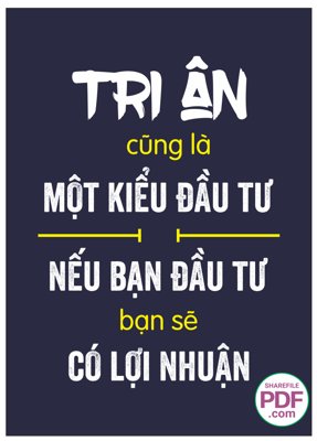 File gốc Tri ân cũng là một kiểu đầu tư - nếu bạn đầu tư bạn sẽ có lợi nhuận (in lụa) họa tiết 3D