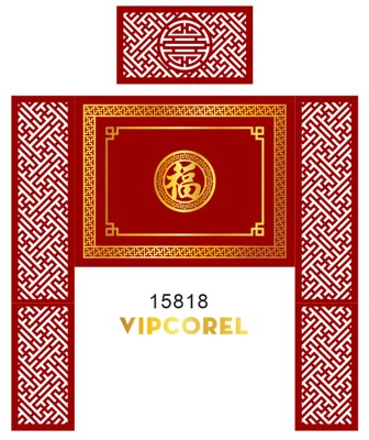 Hình ảnh file gốc in lụa Vách CNC ốp tường sau bàn thờ #46 file corel