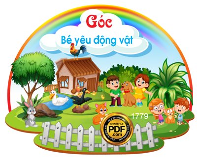 Tải file gốc in lụa [VIP] GÓC BÉ YÊU ĐỘNG VẬT file PDF & CDR siêu nét