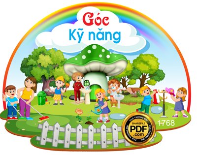 Download file gốc [VIP] GÓC KỸ NĂNG TRANG TRÍ TRƯỜNG MẦM NON file PDF & CDR (in mica) 3D