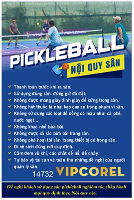 Tải file gốc Vector Bảng nội quy sân Pickleball 2025 file corel (in không vỡ ảnh)