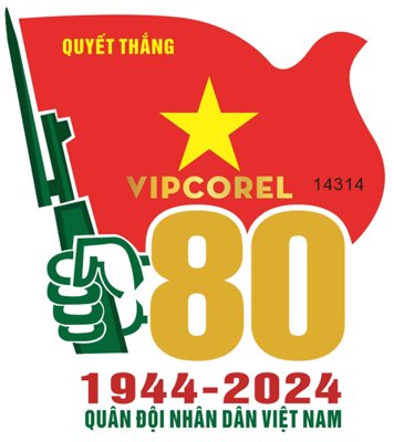 File ảnh Vector Logo kỷ niệm 80 năm quân đội nhân dân VN (gốc) dùng in Pano