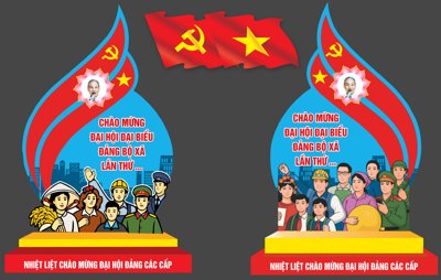 File gốc [Vector] Mẫu Pano chào mừng đại hội đảng bộ 2025 (cho in UV) siêu nét