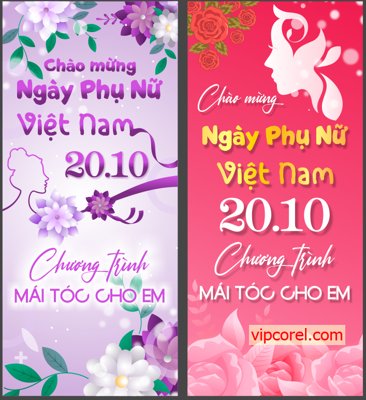 File in ấn cao cấp Vector Standee Chào mừng ngày phụ nữ Việt Nam 20/10 (file gốc)