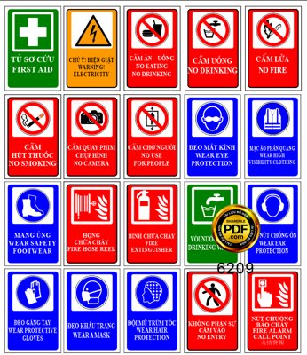 File gốc Vector biển cảnh báo an toàn file corel cho in ấn và thiết kế