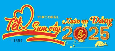Tải file gốc Vector chữ Tết Sum Vầy - Xuân ơn Đảng 2025 (bản PSD) còn layer