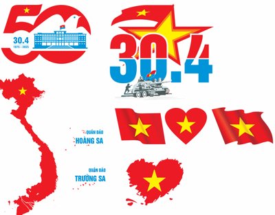 Download file gốc Vector hoa văn cờ đỏ sao vàng 30/4 decal dán (in mica) trang trí