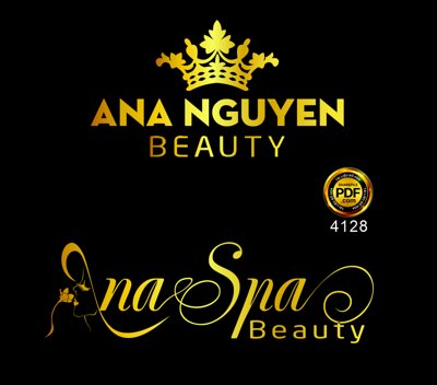 File gốc Vector logo Ana Nguyên Beauty file corel (in lụa) cao cấp