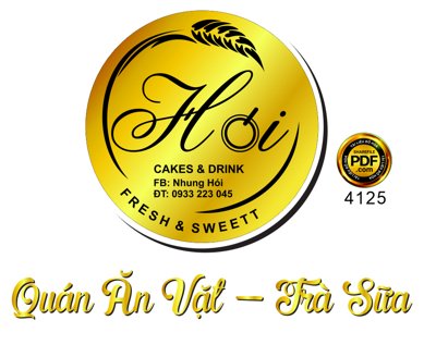 Tải file PSD Vector logo Hói Cakes & Drink Nhung Hói file corel (nguyên layer) để in
