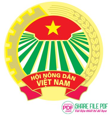 File tranh gốc in trần nhà Vector logo Hội Nông Dân Việt Nam file PDF 3D