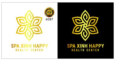 Tải file Vector logo Spa Xinh happy Health Center file PDF (ảnh gốc) in gạch 3D